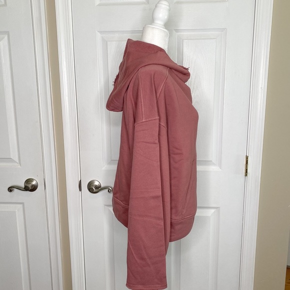 ALO Yoga Low Key Wide Sleeve Hoodie Rosewood - Picture 5 of 7